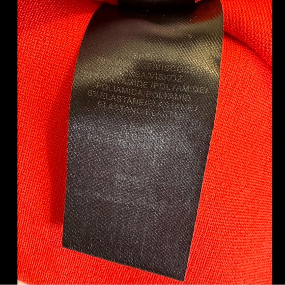 TIBI Mod Ponte Knit Party Dress Mini Orange Red Coral Sleeveless Cocktail - Picture 9 of 11